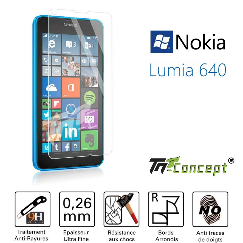 Nokia Lumia 640 - Vitre de Protection Crystal - TM Concept®