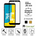 Samsung Galaxy J6 (2018) - Verre trempé intégral Protect Noir - adhérence 100% nano-silicone - TM-Concept®