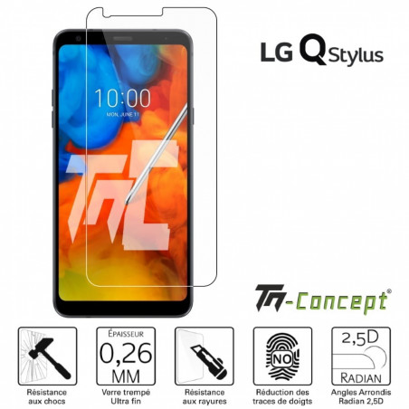 LG Q Stylus - Verre trempé TM Concept® - Gamme Crystal LG Q Stylus - Verre trempé TM Concept® - Gamme Crystal