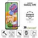 Samsung Galaxy A90 - Verre trempé intégral Protect Noir - adhérence 100% nano-silicone - TM-Concept®