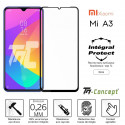 Xiaomi Mi A3 - Verre trempé intégral Protect Noir - adhérence 100% nano-silicone - TM-Concept®