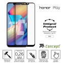 Huawei Honor Play - Verre trempé intégral Protect Noir - adhérence 100% nano-silicone - TM-Concept®