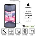 Apple iPhone 11 - Verre trempé intégral Protect Noir - adhérence 100% nano-silicone - TM-Concept®
