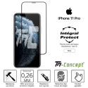 Apple iPhone 11 Pro - Verre trempé intégral Protect Noir - adhérence 100% nano-silicone - TM-Concept®