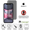 Apple iPhone 11 - Verre trempé Anti-Espions - Intégral Privacy - TM-Concept®
