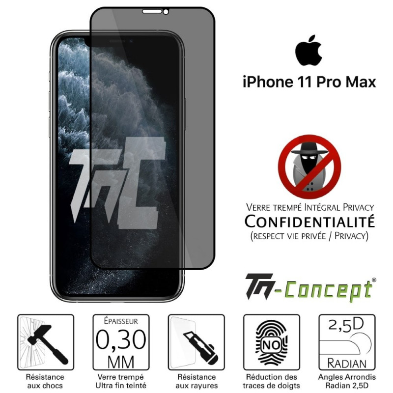 Compatible Apple iPhone X] Verre Trempe Bord Noir 100% Intégral