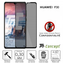 Huawei P30 - Verre trempé Anti-Espions - Intégral Privacy - TM-Concept®