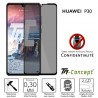 Huawei P30 - Verre trempé Anti-Espions - Intégral Privacy - TM Concept®