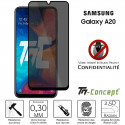 Samsung Galaxy A20 - Verre trempé Anti-Espions - Intégral Privacy - TM-Concept®