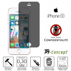 Apple iPhone SE - Verre trempé Anti-Espions - TM Concept®