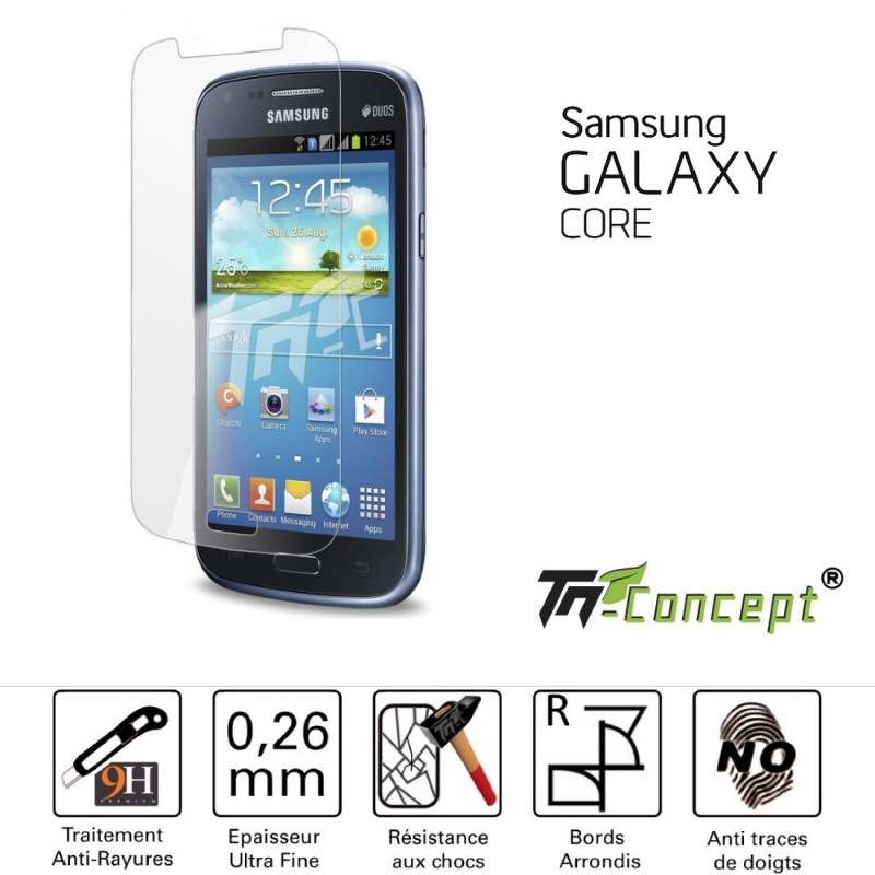 Samsung Galaxy Core - Vitre de Protection Crystal - TM Concept®