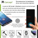 OnePlus 5T - Verre trempé intégral Protect Noir - adhérence 100% nano-silicone - TM Concept®