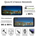 OnePlus 6T - Verre trempé intégral Protect Noir - adhérence 100% nano-silicone - TM Concept®