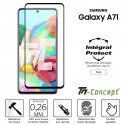 Samsung Galaxy A71 - Verre trempé intégral Protect Noir - adhérence 100% nano-silicone - TM-Concept®