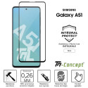 Samsung Galaxy A51 - Verre trempé intégral Protect Noir - adhérence 100% nano-silicone - TM-Concept®