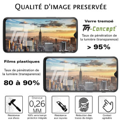 Xiaomi Redmi Note 9 Pro - Verre trempé intégral Protect Noir - adhérence 100% nano-silicone - TM Concept®
