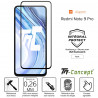 Xiaomi Redmi Note 9 Pro - Verre trempé intégral Protect Noir - adhérence 100% nano-silicone - TM Concept®