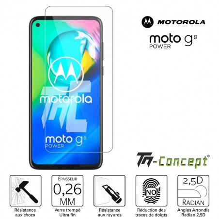 Motorola Moto G8 Power - Verre trempé TM Concept® - Gamme Crystal