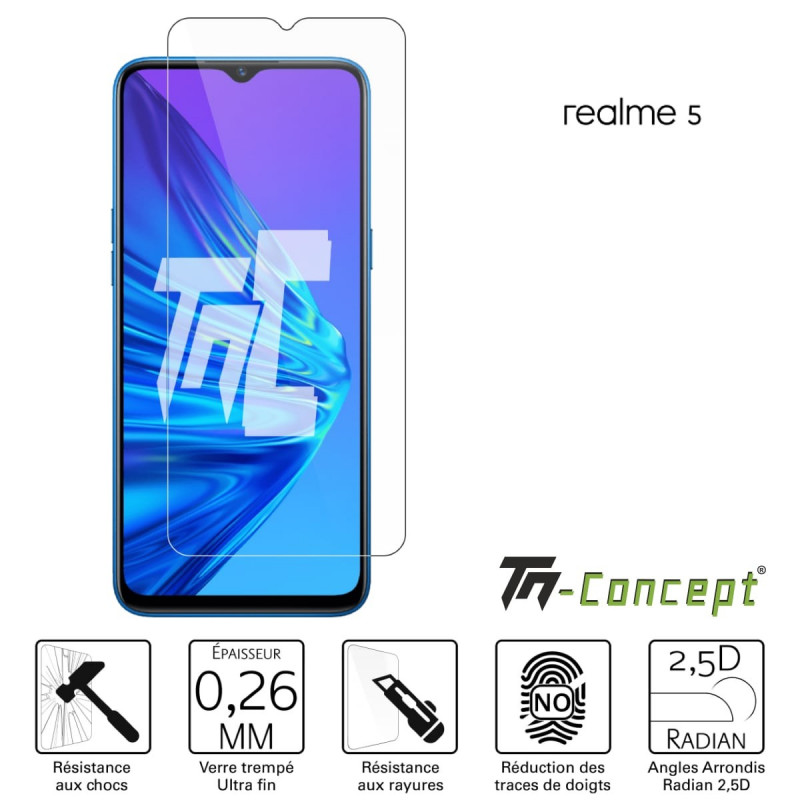 Realme 5 - Verre trempé TM Concept® - Gamme Crystal