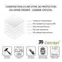 Samsung Galaxy A7 (2018) - Verre trempé intégral Protect Noir - adhérence 100% nano-silicone - TM Concept®