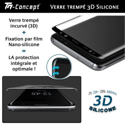 Samsung Galaxy Note 20 Ultra - Verre trempé incurvé 3D Silicone - TM Concept®