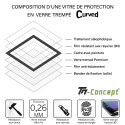 Huawei Honor 8X - Verre trempé intégral Protect Noir - adhérence 100% nano-silicone - TM Concept®