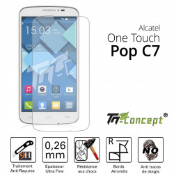 Alcatel Pop C7 - Vitre de Protection Crystal - TM Concept®