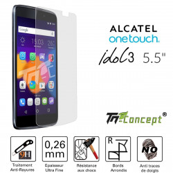 Alcatel Idol - Vitre de Protection Crystal - TM Concept®