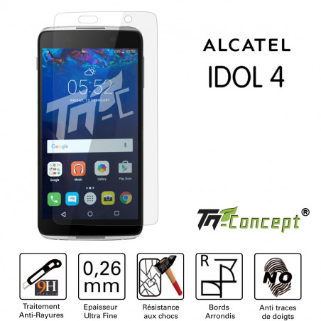 Alcatel Idol 2 - Vitre de Protection Crystal - TM Concept®