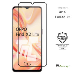 Oppo Find X2 Lite - Verre trempé intégral Protect Noir - adhérence 100% nano-silicone - TM Concept®