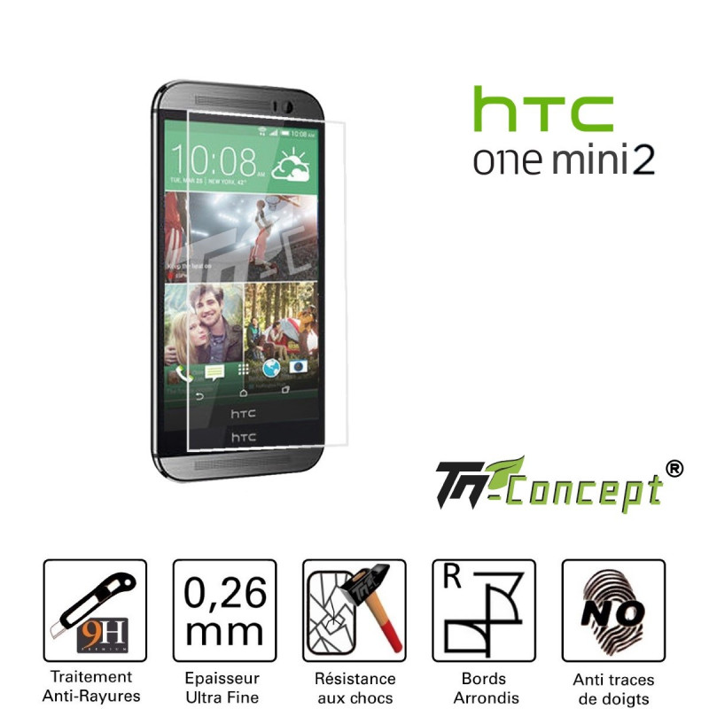 HTC One Mini 2 - Vitre de Protection Crystal - TM Concept®
