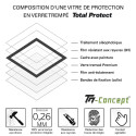 Asus ROG Phone 2 - Verre trempé intégral Protect Noir - adhérence 100% nano-silicone - TM Concept®