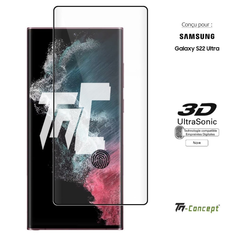 Samsung Galaxy S22 Ultra - Verre trempé 3D incurvé - TM Concept®