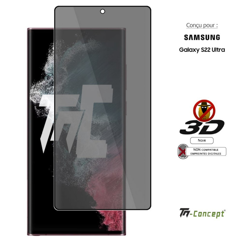 Protège écran TM CONCEPT Verre trempé teinté Samsung Galaxy S22