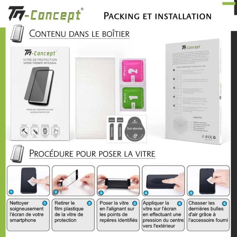 Verre Trempé Teinté Anti-espion Pour Xiaomi Poco F6 - Protection 9H, Bords 2.5D - Kit De Nettoyage Inclus