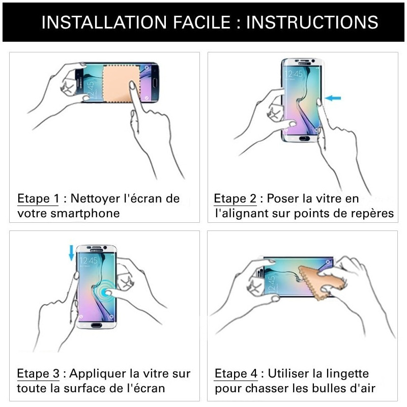 Protection écran Verre Trempé 3D TM Concept Pour TCL 20 Pro 5G - Noir - Compatible Coque - Neuf