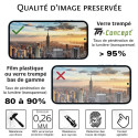 Samsung Galaxy A72 - Verre trempé intégral Protect Noir - adhérence 100% nano-silicone - TM Concept®
