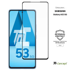 Samsung Galaxy A53 5G - Verre trempé intégral Protect Noir - adhérence 100% nano-silicone - TM Concept®