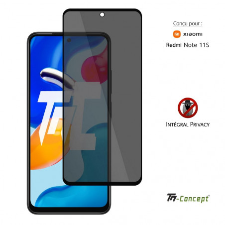 Xiaomi Redmi Note 11S - Verre trempé Anti-Espions - Intégral Privacy - TM Concept®