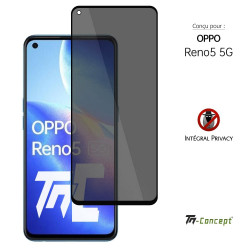 Oppo Reno 5 5G - Verre trempé Anti-Espions - Intégral Privacy - TM Concept®