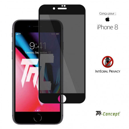 Apple iPhone 8 - Verre trempé Anti-Espions - Intégral Privacy - TM Concept®