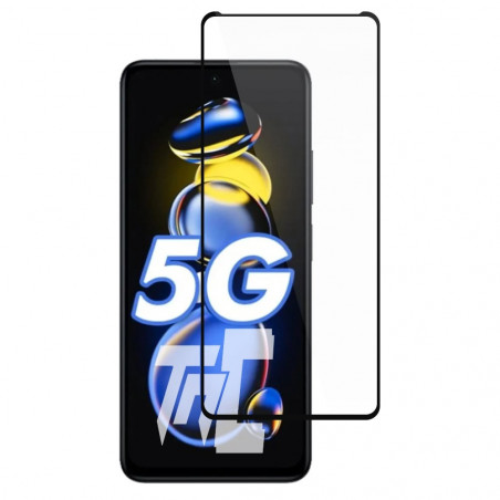 Xiaomi Redmi Note 11T Pro Plus - Verre trempé intégral Protect - Noir - TM-Concept®