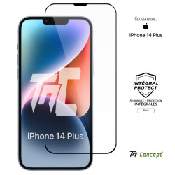 Apple iPhone 14 Plus - Verre trempé intégral Protect - Noir - TM Concept® - Couverture
