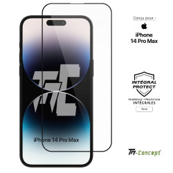Apple iPhone 14 Pro Max - Verre trempé intégral Protect - Noir - TM Concept® - COuverture