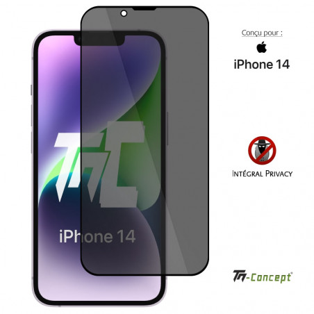 Protection d'écran iPhone 12 / 12 Pro verre trempé et filtre de  confidentialité