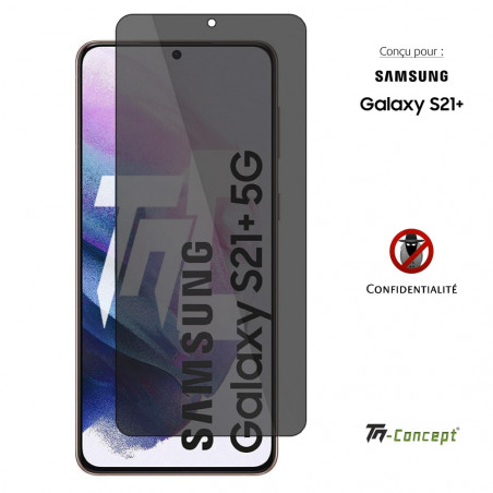 Samsung Galaxy S21 Plus - Verre trempé Anti-Espions - TM Concept® - Couverture