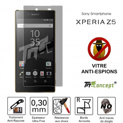 Sony Xperia Z5 - Vitre  de Protection Anti-Espions - TM Concept®