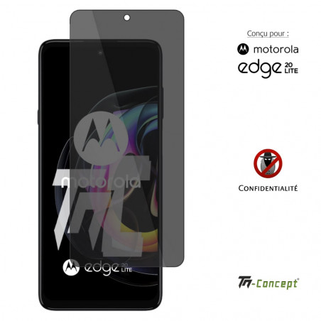 Motorola Edge 20 Lite - Verre trempé Anti-Espions - TM Concept® - Couverture