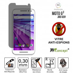 Motorola Moto G3 (3rd Gen) - Vitre  de Protection Anti-Espions - TM Concept®