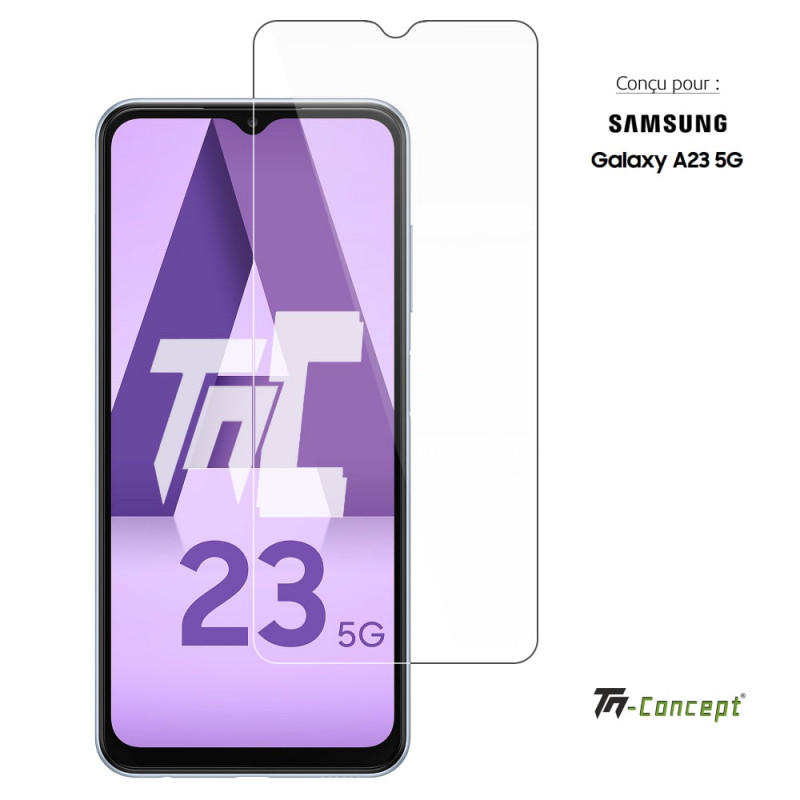 Vitre En Verre Trempé Full Cover Noir Pour Samsung Galaxy A23 5g